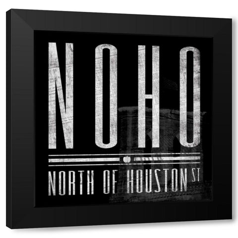 NOHO Black Modern Wood Framed Art Print with Double Matting by Grey, Jace