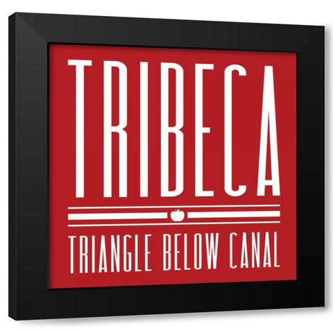 TRIBECA red Black Modern Wood Framed Art Print with Double Matting by Grey, Jace