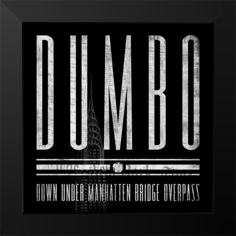 DUMBO Black Modern Wood Framed Art Print by Grey, Jace