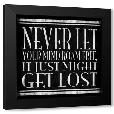 Mind Game Black Modern Wood Framed Art Print with Double Matting by Grey, Jace