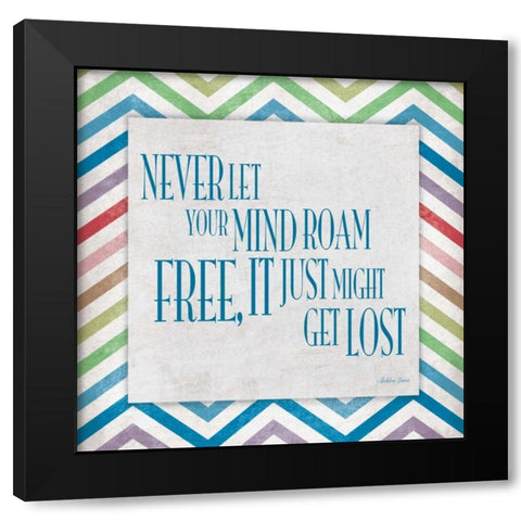 Get Lost Black Modern Wood Framed Art Print with Double Matting by Grey, Jace