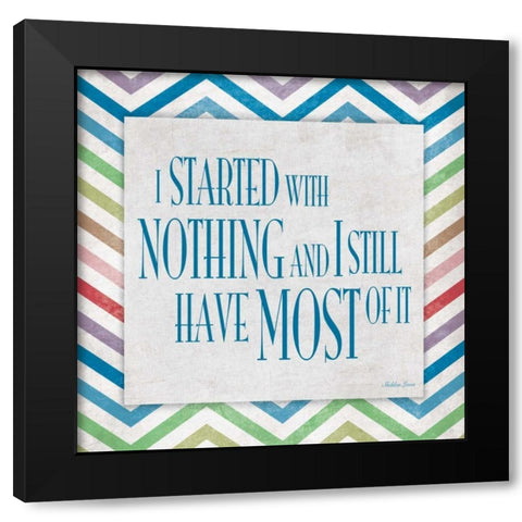 Nothing Black Modern Wood Framed Art Print with Double Matting by Grey, Jace