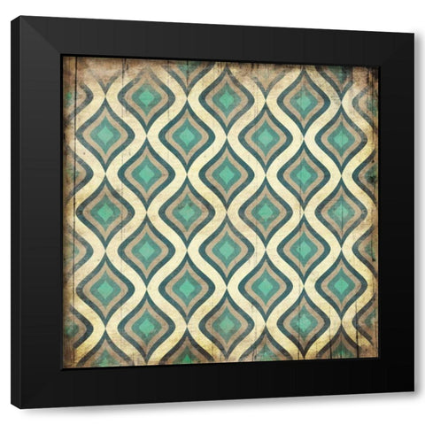 Pattern1 Black Modern Wood Framed Art Print by Grey, Jace