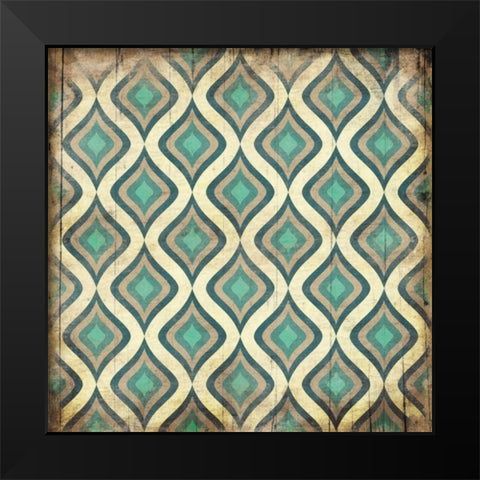 Pattern1 Black Modern Wood Framed Art Print by Grey, Jace