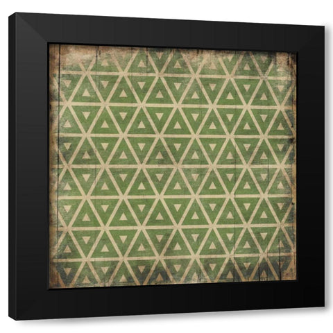 Pattern 2 Black Modern Wood Framed Art Print with Double Matting by Grey, Jace