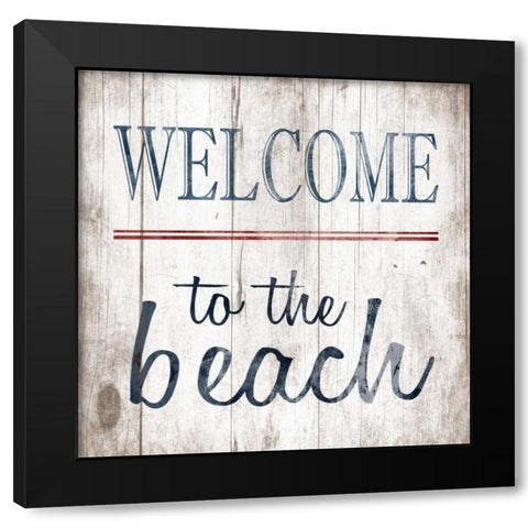 Welcome no arrow Black Modern Wood Framed Art Print with Double Matting by Grey, Jace