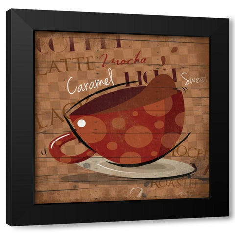 Coffee1 Black Modern Wood Framed Art Print by Grey, Jace