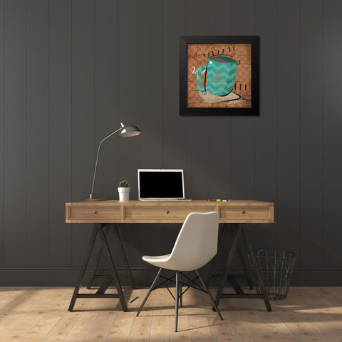 Coffee 2 Black Modern Wood Framed Art Print by Grey, Jace