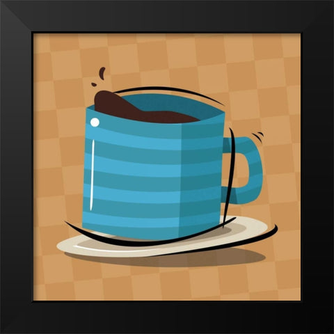 Coffee 3 clean Black Modern Wood Framed Art Print by Grey, Jace