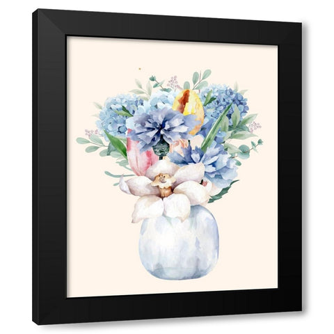 Night Of Romance 1 Black Modern Wood Framed Art Print by Keith, Jesse