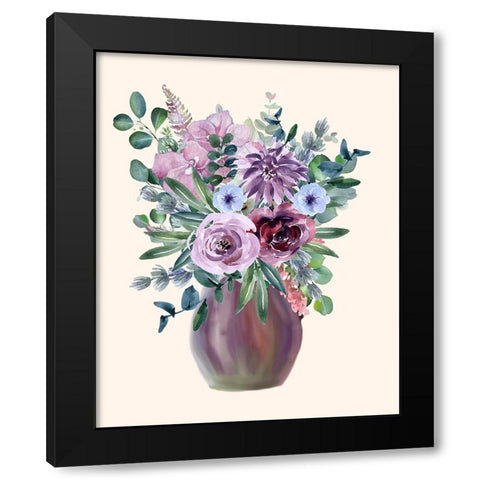 Night Of Romance 4 Black Modern Wood Framed Art Print by Keith, Jesse