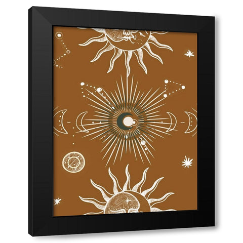 Moon Equinox Black Modern Wood Framed Art Print with Double Matting by Keith, Jesse