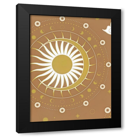 Sun Black Modern Wood Framed Art Print with Double Matting by Keith, Jesse