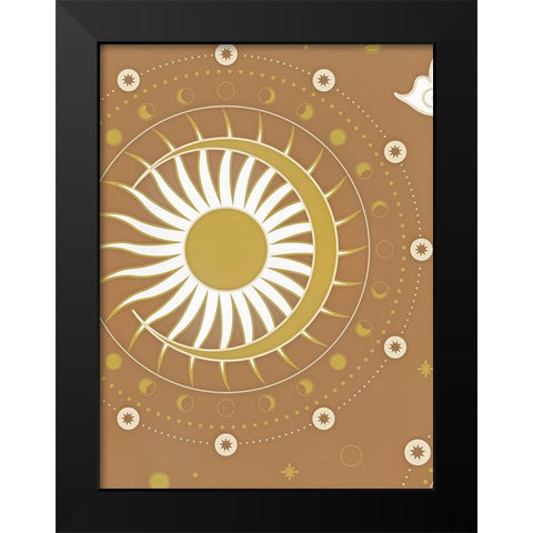 Sun Black Modern Wood Framed Art Print by Keith, Jesse