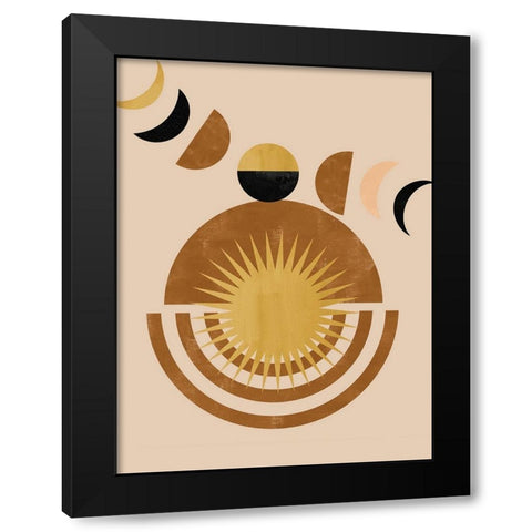 Morganite Sunrise Black Modern Wood Framed Art Print by Keith, Jesse