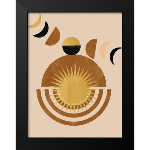 Morganite Sunrise Black Modern Wood Framed Art Print by Keith, Jesse