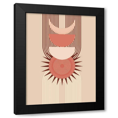 Sunlight In Abstact Black Modern Wood Framed Art Print by Keith, Jesse