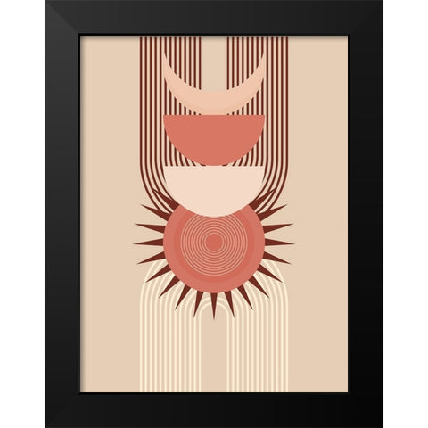 Sunlight In Abstact Black Modern Wood Framed Art Print by Keith, Jesse