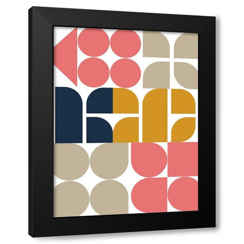 Middle Pop Black Modern Wood Framed Art Print by Keith, Jesse