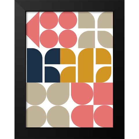 Middle Pop Black Modern Wood Framed Art Print by Keith, Jesse