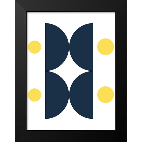 Modern Spheres Black Modern Wood Framed Art Print by Keith, Jesse