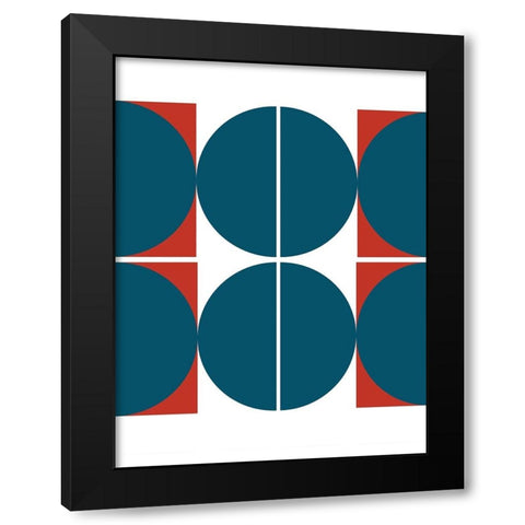 Split Sailor Black Modern Wood Framed Art Print by Keith, Jesse