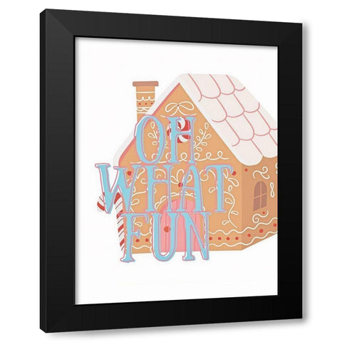 What Fun House Black Modern Wood Framed Art Print with Double Matting by Keith, Jesse