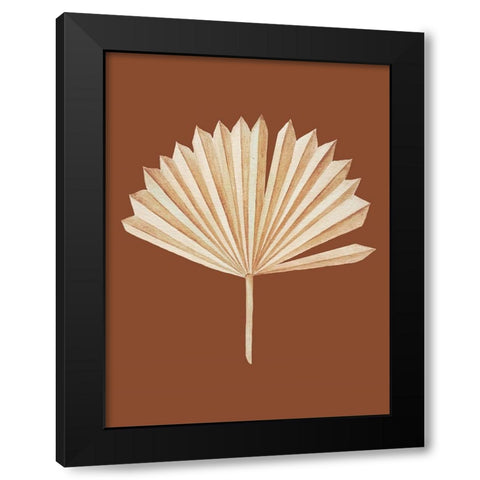 Beige Leaf Black Modern Wood Framed Art Print with Double Matting by Keith, Jesse