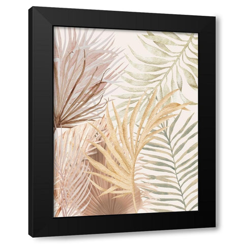 Soft Palms 2 Black Modern Wood Framed Art Print with Double Matting by Keith, Jesse