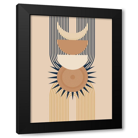 Arched Sun Black Modern Wood Framed Art Print by Keith, Jesse