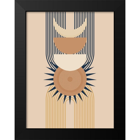 Arched Sun Black Modern Wood Framed Art Print by Keith, Jesse