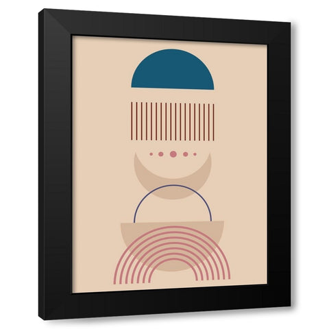 Arched Moon Rise Black Modern Wood Framed Art Print with Double Matting by Keith, Jesse