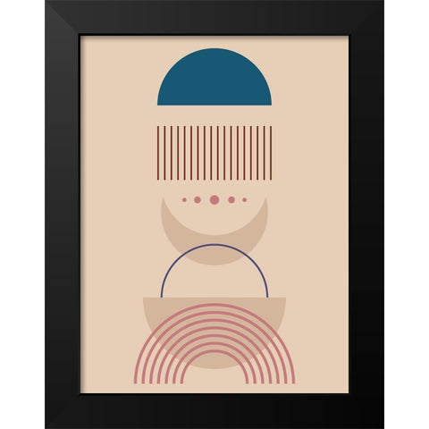 Arched Moon Rise Black Modern Wood Framed Art Print by Keith, Jesse