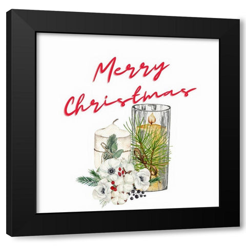 Candles Black Modern Wood Framed Art Print with Double Matting by Keith, Jesse