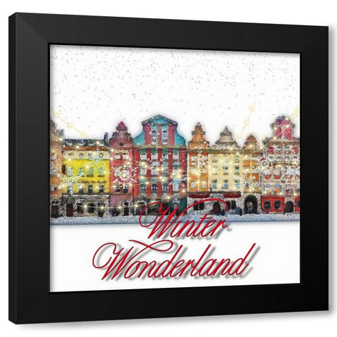 Winter Wonderland Black Modern Wood Framed Art Print with Double Matting by Keith, Jesse