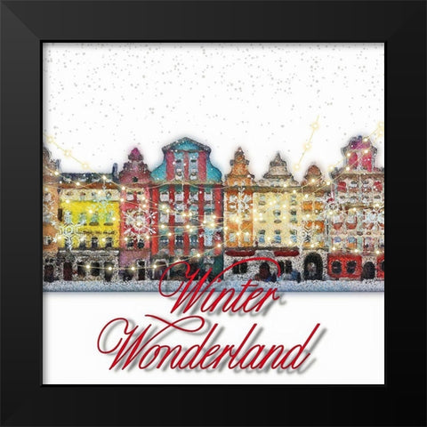 Winter Wonderland Black Modern Wood Framed Art Print by Keith, Jesse