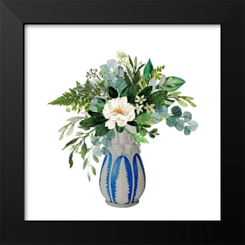 Magnolia And True Black Modern Wood Framed Art Print by Keith, Jesse