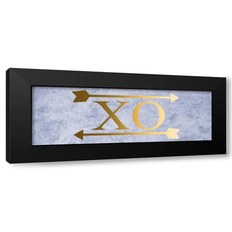 XO Black Modern Wood Framed Art Print by Matic,Jelena