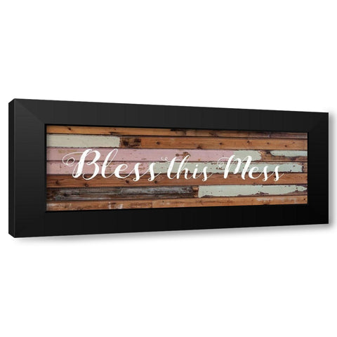 Bless This Home 1 Black Modern Wood Framed Art Print by Matic, Jelena