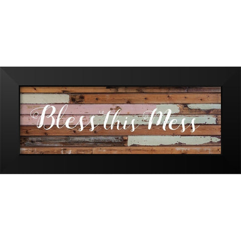 Bless This Home 1 Black Modern Wood Framed Art Print by Matic, Jelena
