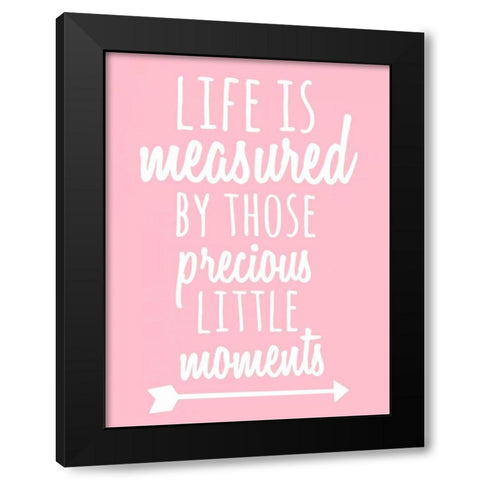 Measured Moments Black Modern Wood Framed Art Print with Double Matting by Matic, Jelena