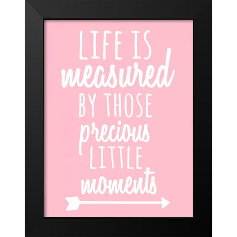 Measured Moments Black Modern Wood Framed Art Print by Matic, Jelena