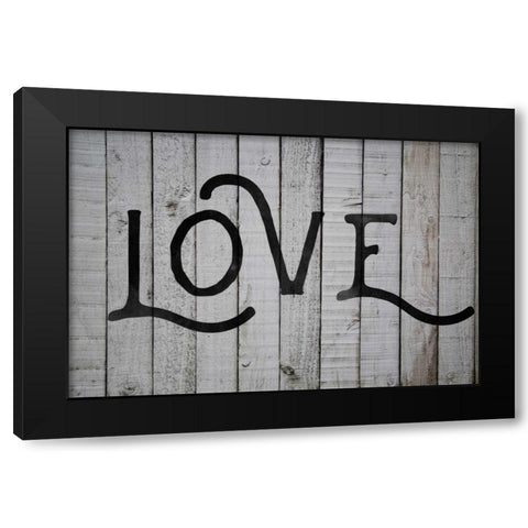 Love Black Modern Wood Framed Art Print by Matic,Jelena