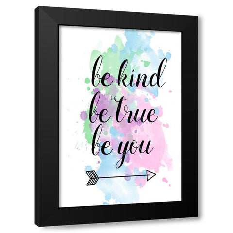 Be Black Modern Wood Framed Art Print by Matic, Jelena