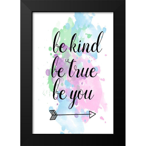 Be Black Modern Wood Framed Art Print by Matic, Jelena