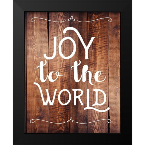 World Joy Black Modern Wood Framed Art Print by Matic, Jelena