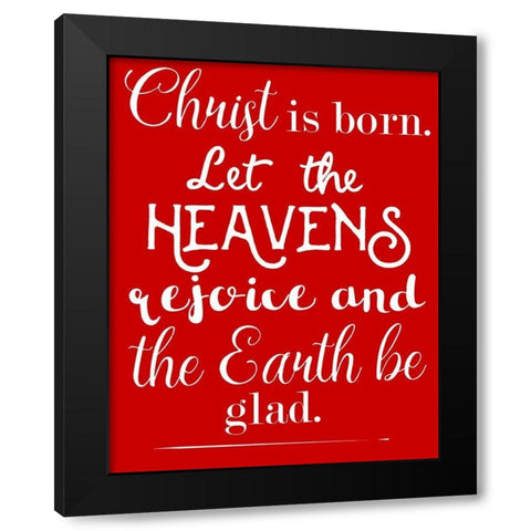 Heaven Black Modern Wood Framed Art Print by Matic, Jelena