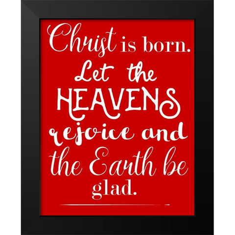 Heaven Black Modern Wood Framed Art Print by Matic, Jelena