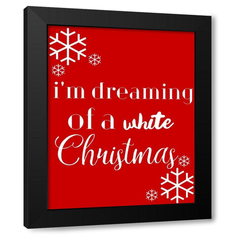 Christmas In Red Black Modern Wood Framed Art Print by Matic, Jelena