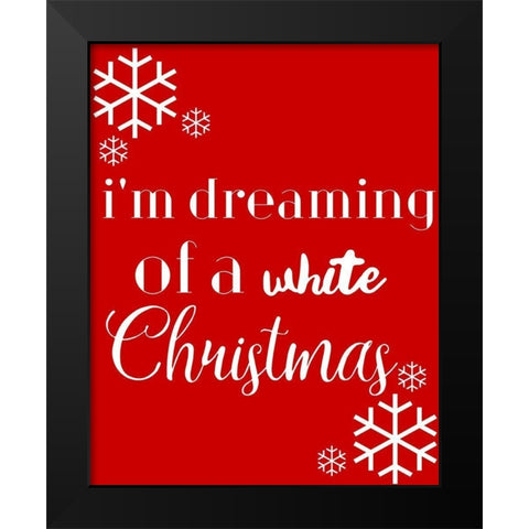 Christmas In Red Black Modern Wood Framed Art Print by Matic, Jelena